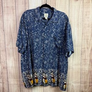 Vintage Men’s Morro Bay Hawaiian Luau Button Down Shirt